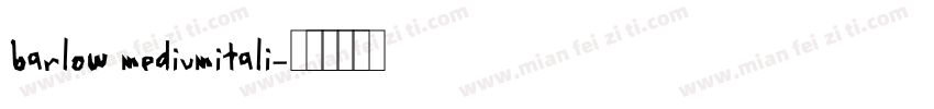 barlow mediumitali字体转换